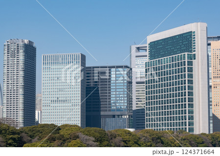 東京都汐留の高層ビル群の風景 東京都汐留の高層ビル群の風景 124371664