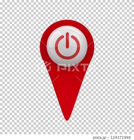 red power map pointer icon on white background red power map pointer icon on white background 124371998