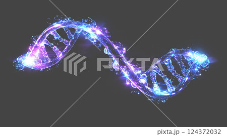 光るDNA構造 光るDNA構造 124372032