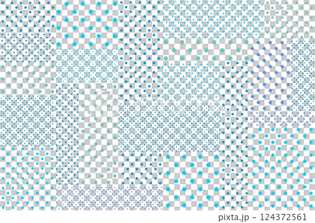 水玉模様の四角形 124372561