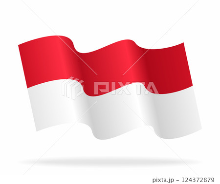 Indonesian flag wavy background layout. Vector illustration. 124372879
