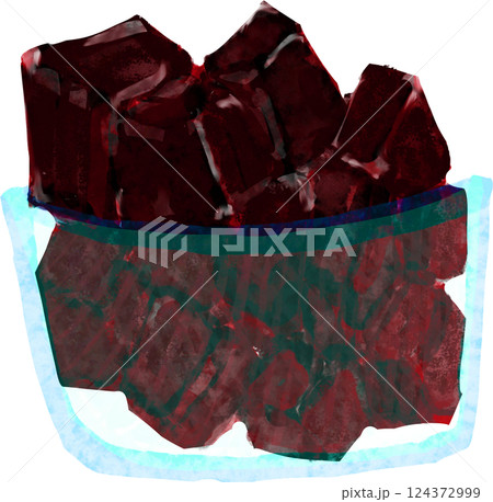 コーヒーゼリーのイラスト 124372999