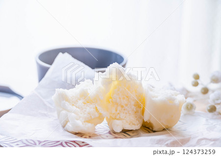 ふわふわ米粉ヨーグルト蒸しパン ふわふわ米粉ヨーグルト蒸しパン 124373259