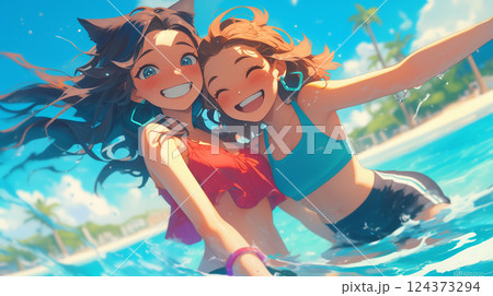 水着の女性 124373294