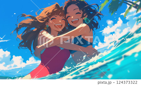 水着の女性 124373322
