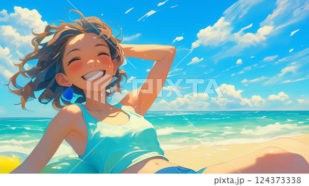 水着の女性 水着の女性 124373338