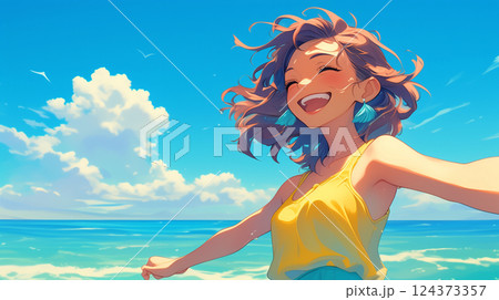 水着の女性 124373357