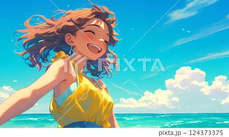 水着の女性 124373375