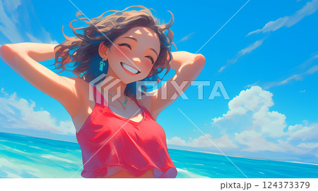 水着の女性 124373379