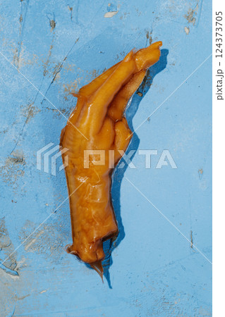 asian chicken foot coated in gelatin 124373705