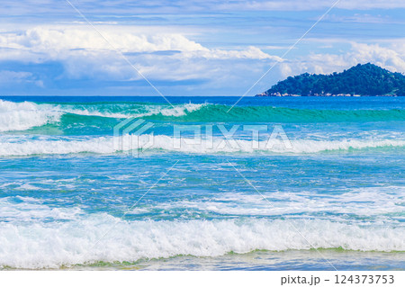 Strong waves Praia Lopes Mendes beach Ilha Grande island Brazil. 124373753