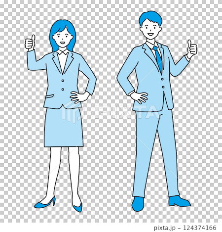 Good sign: Business person making a good pose 124374166