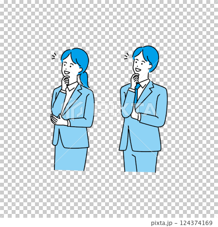 A business person with a flash of inspiration A business person with a flash of inspiration 124374169