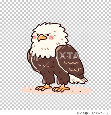 Deformation, eagle illustration, icon, simple, material, no background 124374295