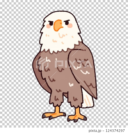 簡單的鷹插圖、圖示、材料、無背景 簡單的鷹插圖、圖示、材料、無背景 124374297