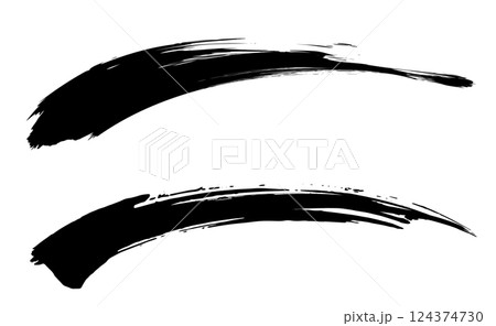 筆で描いたような躍動感のある線 124374730