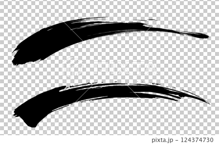 筆で描いたような躍動感のある線 124374730