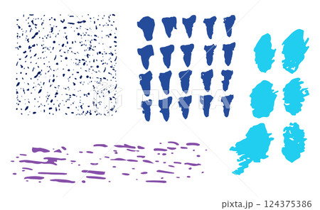 Set of abstract grunge design elements trendy vector 124375386