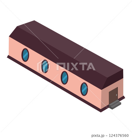 Colored isometric building icon Vector Colored isometric building icon Vector 124376560