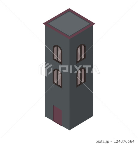 Colored isometric building icon Vector Colored isometric building icon Vector 124376564