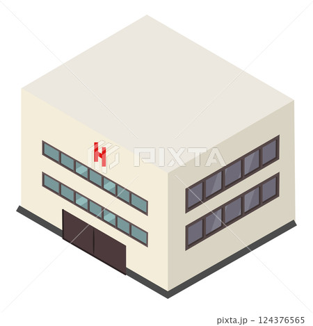 Colored isometric building icon Vector Colored isometric building icon Vector 124376565