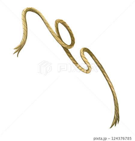 Rope, cord twisted in a knot, twine hand painted with watercolor in brown color. Watercolor illustration. Suitable for printing on paper, fabric, for scrapbooking and design. Rope, cord twisted in a knot, twine hand painted with watercolor in brown color. Watercolor illustration. Suitable for printing on paper, fabric, for scrapbooking and design. 124376785