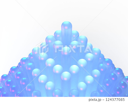 クリスタルガラスで構成されたピラミッドの3Dイラスト クリスタルガラスで構成されたピラミッドの3Dイラスト 124377085