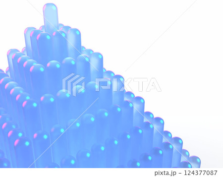 クリスタルガラスで構成されたピラミッドの3Dイラスト クリスタルガラスで構成されたピラミッドの3Dイラスト 124377087