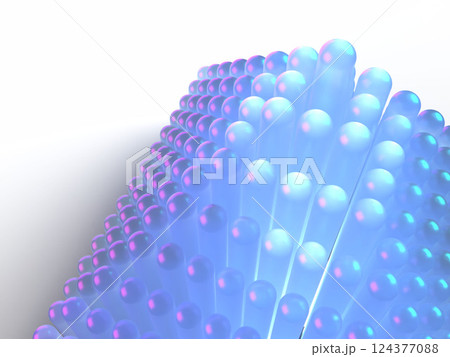 クリスタルガラスで構成されたピラミッドの3Dイラスト 124377088
