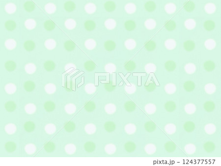 シンプルでナチュラルな緑のドットの背景 124377557