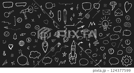 Hand drawn grunge texture tick, mark,...のイラスト素材 [124377599] - PIXTA
