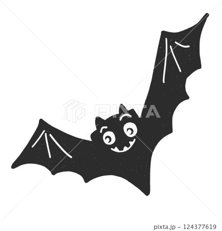 Creative Halloween bat spirit design for festive wrapping and textile patterns 124377619