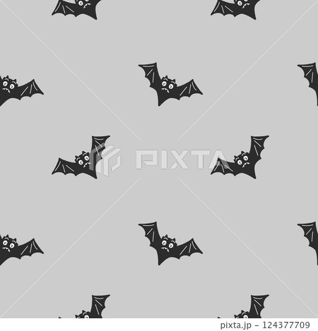 Halloween bat pattern for festive decor and wrapping materials 124377709