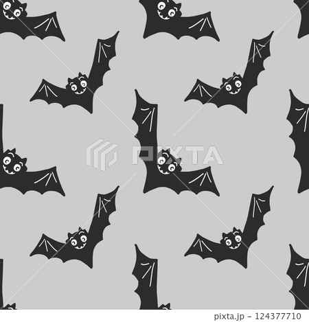 Fun and playful bat pattern for Halloween decoration and festive projects Fun and playful bat pattern for Halloween decoration and festive projects 124377710