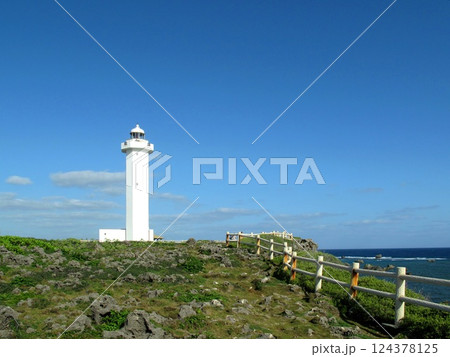 沖縄_宮古島_白い平安名埼灯台 沖縄_宮古島_白い平安名埼灯台 124378125