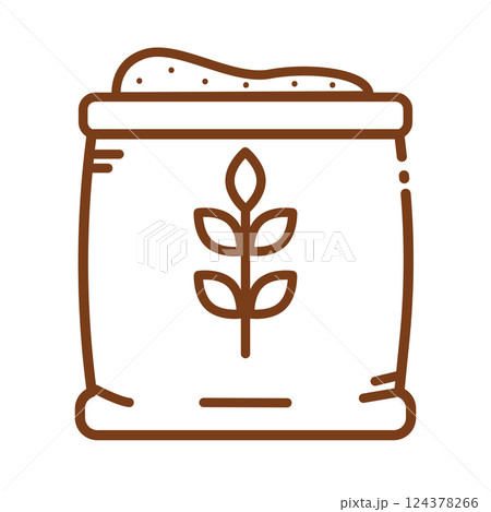 Flour bag icon. Vector 124378266