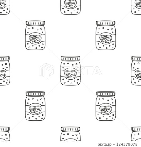 peanut butter seamless pattern 124379078