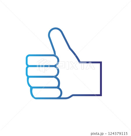 Isolated outline hand gesture icon Flat design 124379115