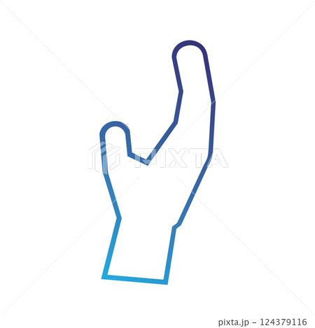 Isolated outline hand gesture icon Flat design Isolated outline hand gesture icon Flat design 124379116