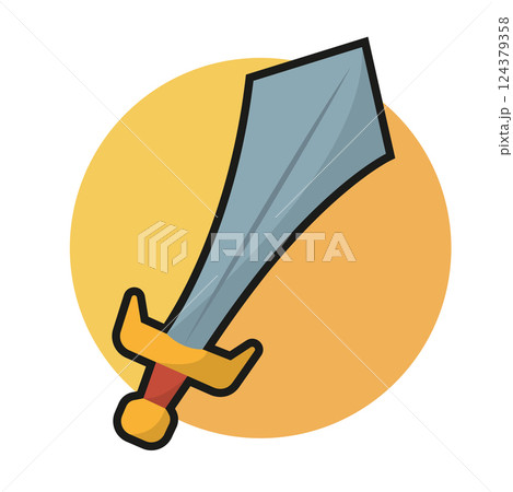 Isolated sword weapon medieval icon Isolated sword weapon medieval icon 124379358