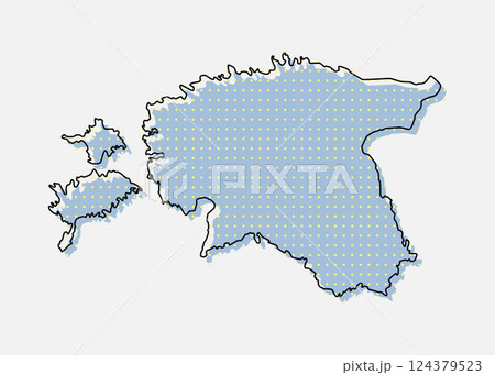Vector map Estonia for points, dotted template 124379523