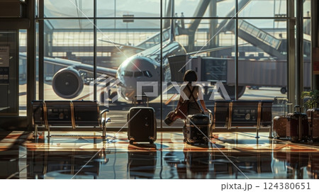 family at the airport 124380651