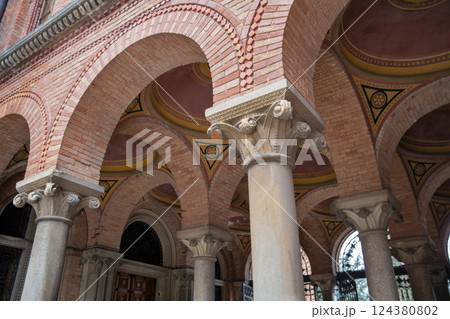 Outdoor interior of Chernivtsi National University, Ukraine. Outdoor interior of Chernivtsi National University, Ukraine. 124380802