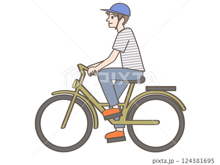 自転車に乗る人 124381695