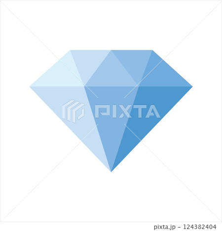 3d Blue diamond icon on white background 3d Blue diamond icon on white background 124382404