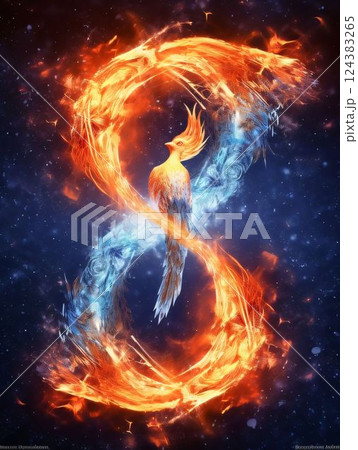 Zodiac sign Pisces in fire. Astrological horoscope collection. Number 8 Zodiac sign Pisces in fire. Astrological horoscope collection. Number 8 124383265