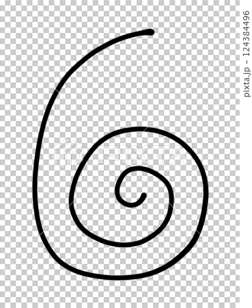 A simple, loosely spun design, "6" 124384496