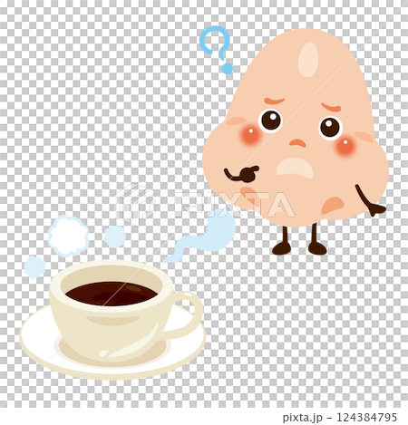 匂いがわからなくなる鼻のキャラクターイラスト 124384795