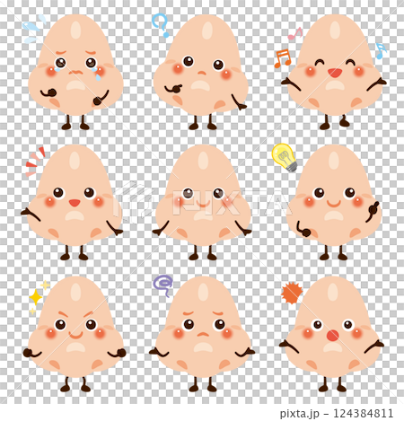 Nose character facial expression set 124384811