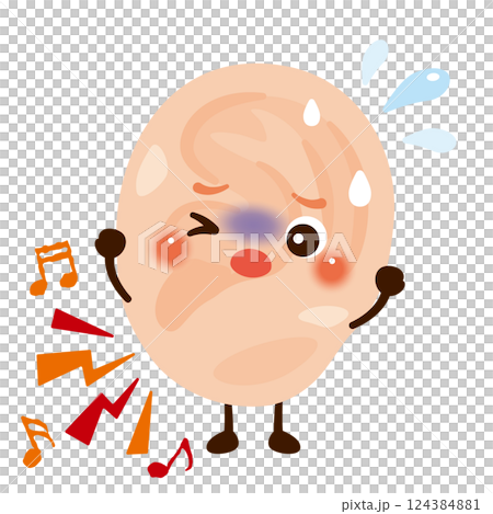 耳鳴耳朵的字符插圖 124384881